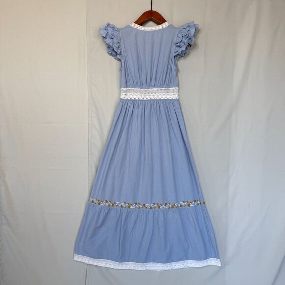 SAYLOR Light Blue Embroidered Maxi Dress - Picture 5 of 16